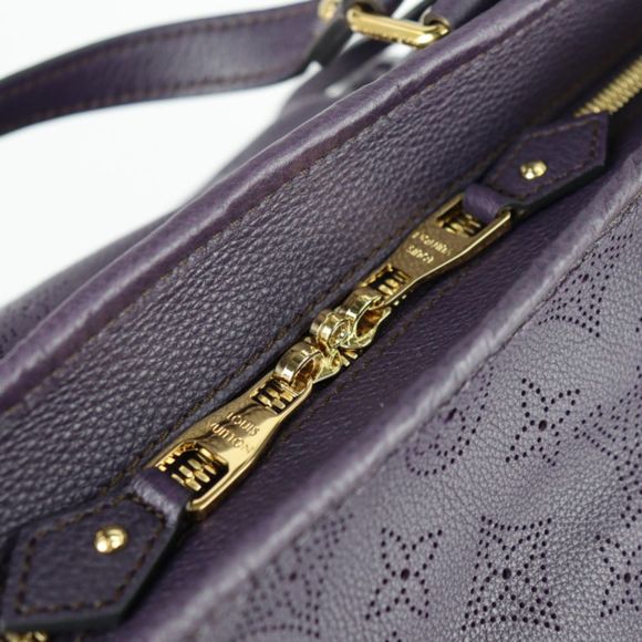 Louis Vuitton Stella PM Handbag Monogram Purple Gold Shoulder Tote Bag - Picture 7 of 9